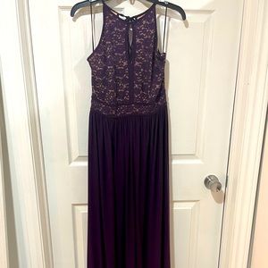 Laura floor length purple dress